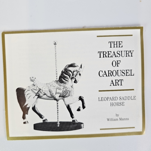 LEOPARD SADDLE HORSE FRANKLIN MINT - TREASURY OF CAROUSEL ART - 1988 - Picture 5 of 5